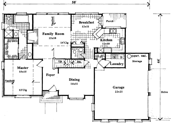 Main Floor Plan for House Plan #113702