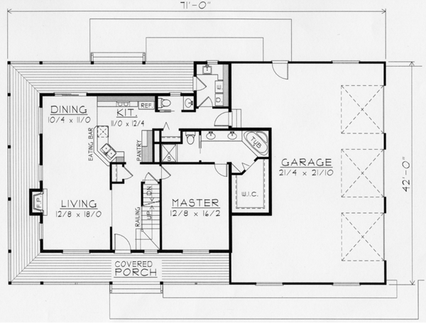 Main Floor Plan for House Plan #808122