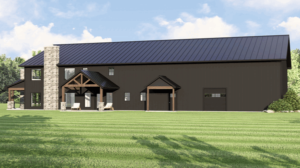 Rear Elevation for House Plan #756933