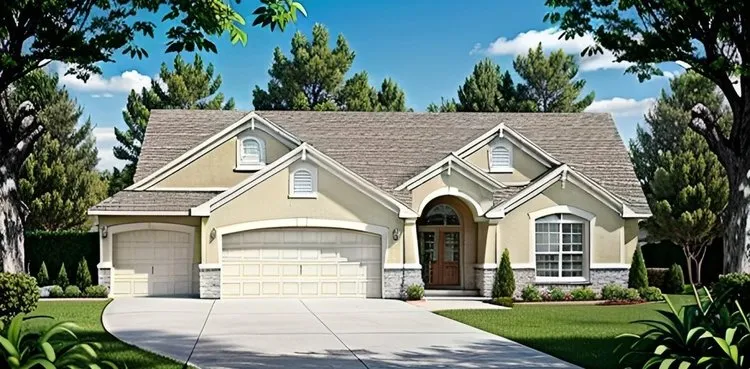 Full Rendering for House Plan #358821