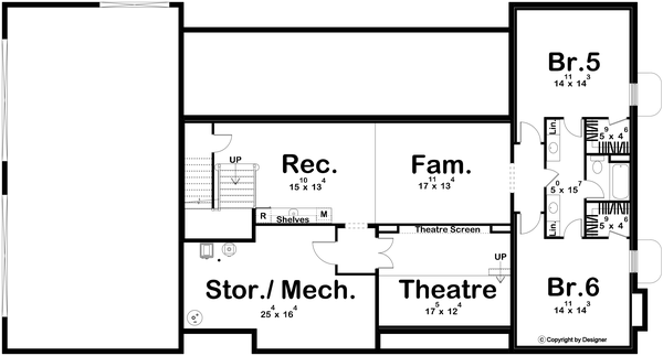 Basement Plan for House Plan #709533