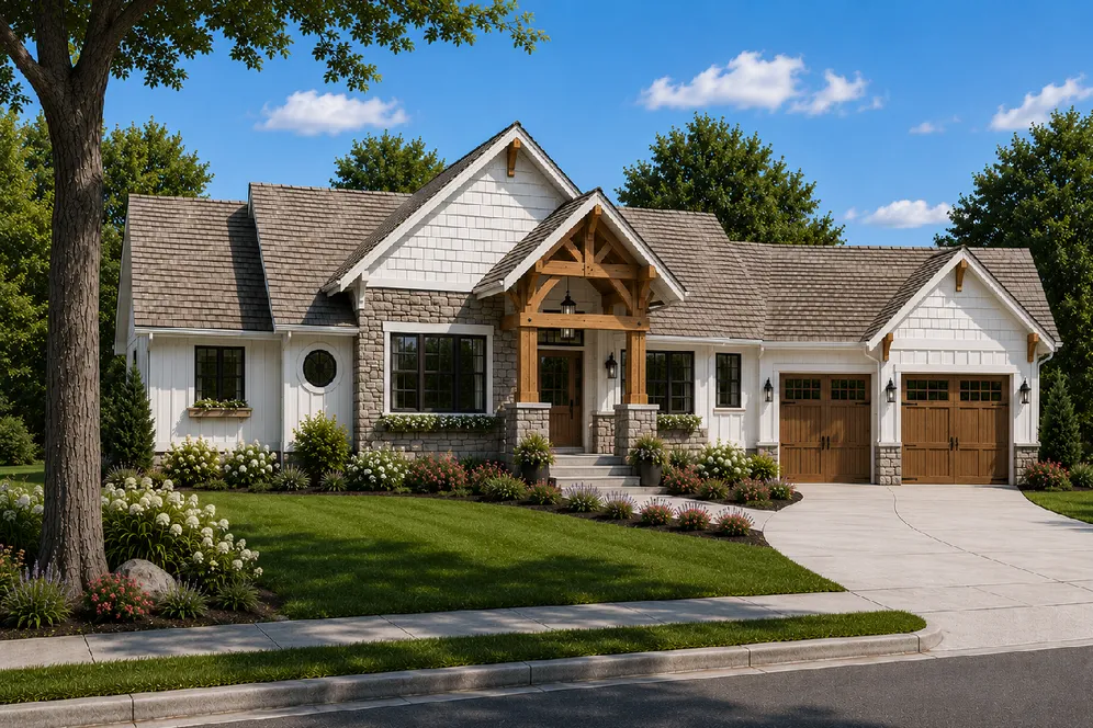 Full Rendering for House Plan #108157