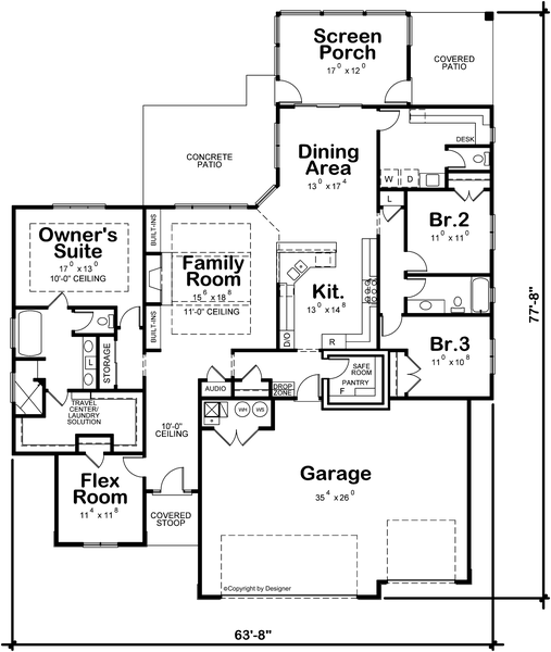 Main Floor Plan for House Plan #156932