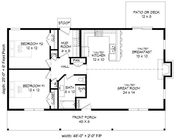 Main Floor Plan for House Plan #698841