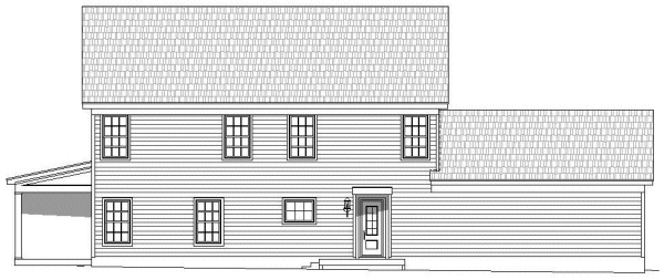 Rear Elevation for House Plan #699272