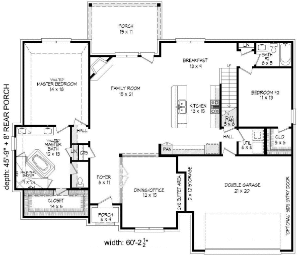 Main Floor Plan for House Plan #696303