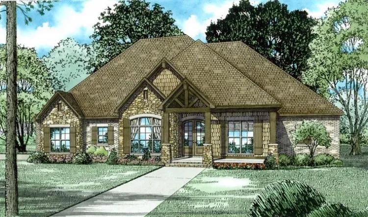 Full Rendering for House Plan #312522