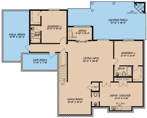 Basement Plan for House Plan #311674