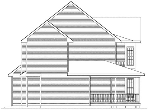 Left Elevation for House Plan #632622