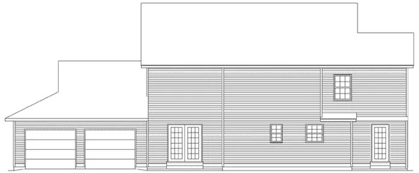 Rear Elevation for House Plan #632622