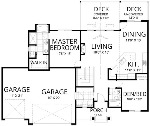 Main Floor Plan for House Plan #803062