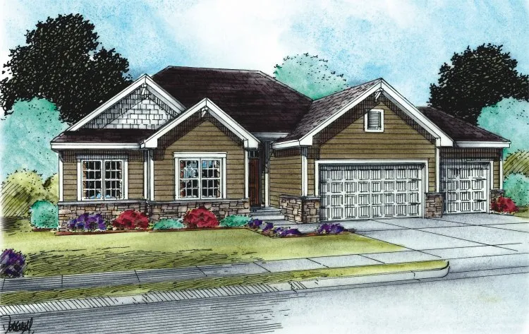Full Rendering for House Plan #150571