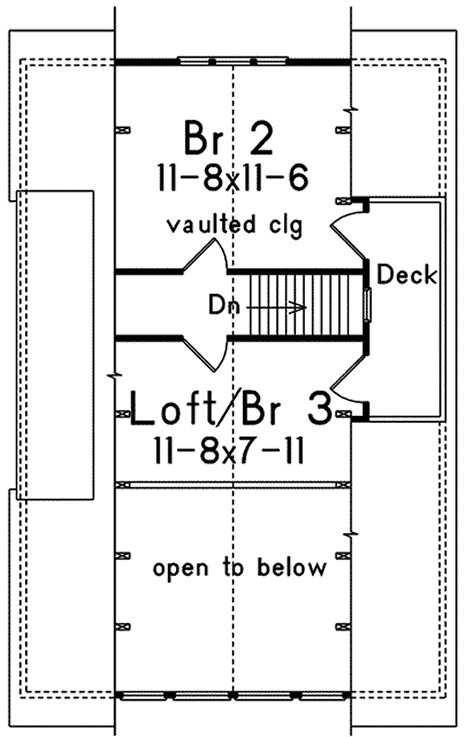 Second Floor Plan for House Plan #634221