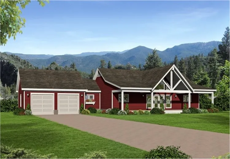 Full Rendering for House Plan #691561