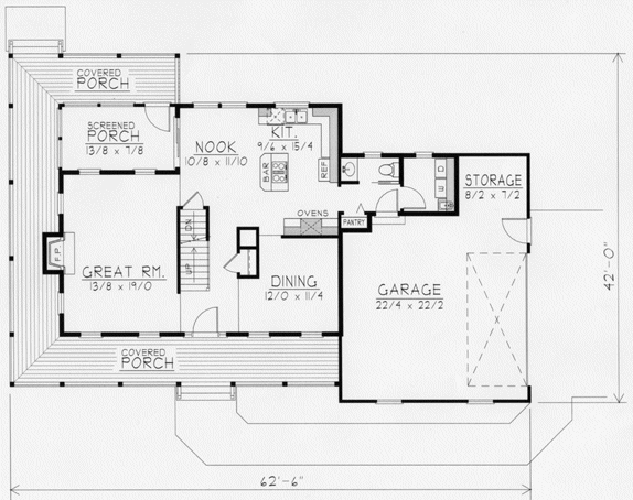 Main Floor Plan for House Plan #800481