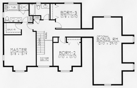 Second Floor Plan for House Plan #800481