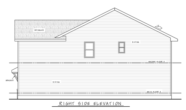 Right Elevation for House Plan #155212