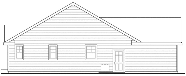 Left Elevation for House Plan #344881