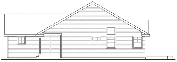 Right Elevation for House Plan #344881