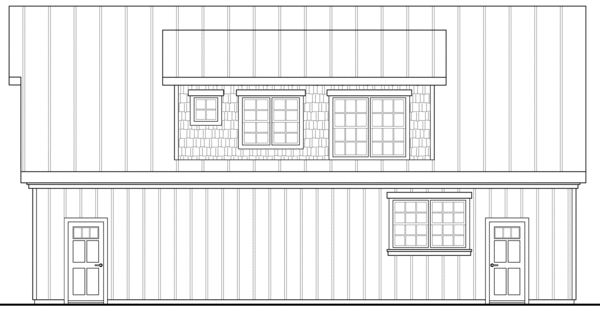 Right Elevation for House Plan #346322