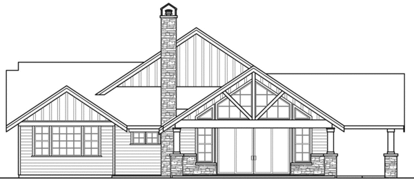 Left Elevation for House Plan #348152