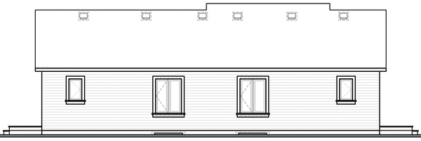 Rear Elevation for House Plan #145802