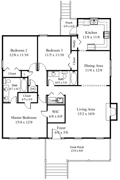 Main Floor Plan for House Plan #253004