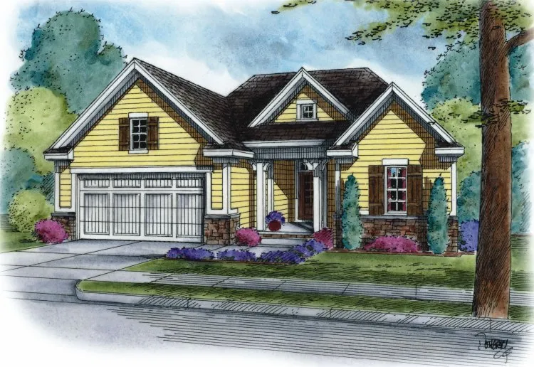 Full Rendering for House Plan #158581