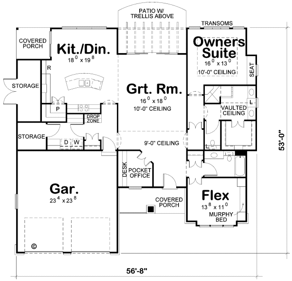 Main Floor Plan for House Plan #152371