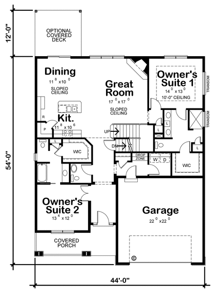 Main Floor Plan for House Plan #158792