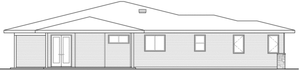 Left Elevation for House Plan #349722