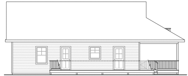 Left Elevation for House Plan #340661