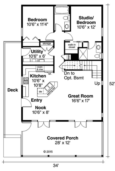 Main Floor Plan for House Plan #340661