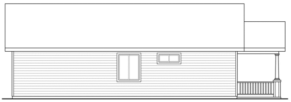Left Elevation for House Plan #345721