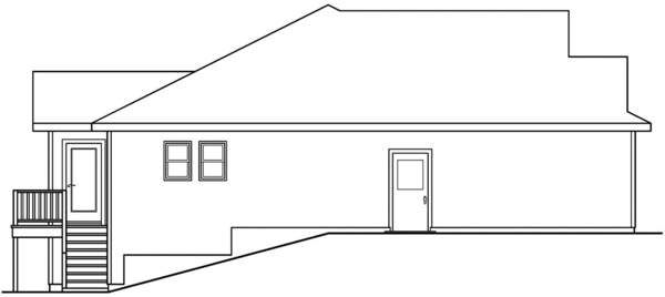 Left Elevation for House Plan #347641