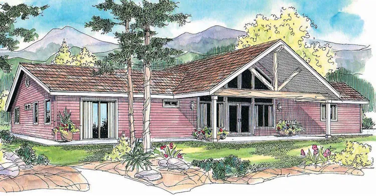 Full Rendering for House Plan #345412