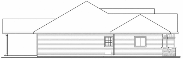 Left Elevation for House Plan #346132