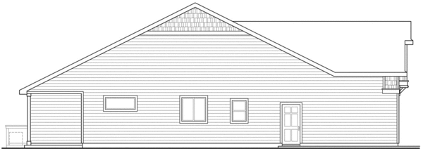Left Elevation for House Plan #349132
