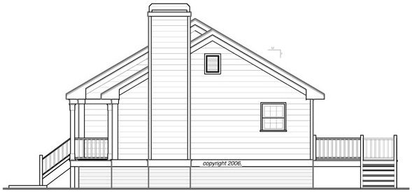 Right Elevation for House Plan #121022