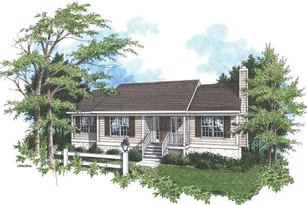 Full Rendering for House Plan #121022