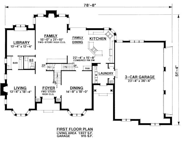 Main Floor Plan for House Plan #157233