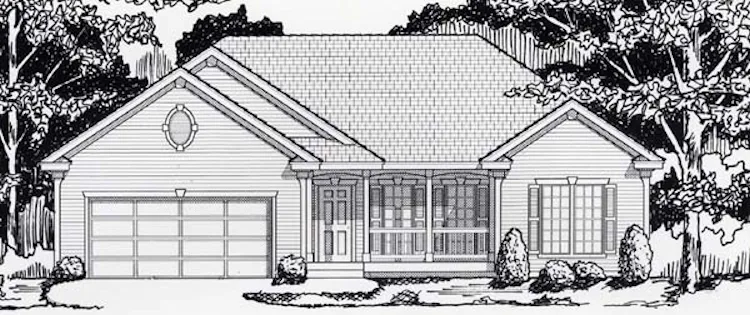 Full Rendering for House Plan #808631