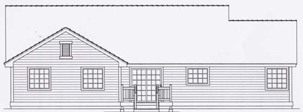 Rear Elevation for House Plan #807941