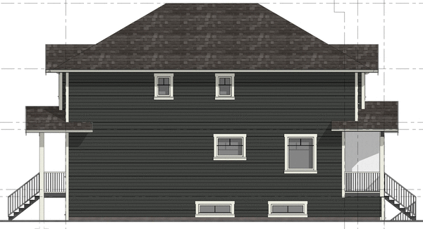 Left Elevation for House Plan #765681