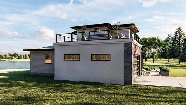 Left Elevation for House Plan #709942
