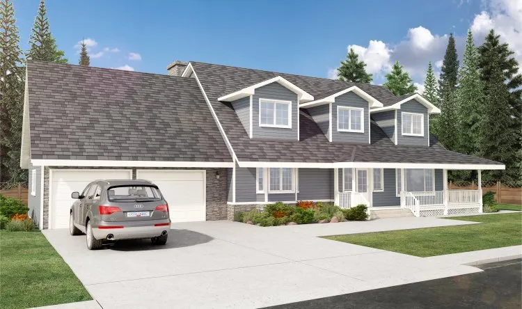 Full Rendering for House Plan #222184