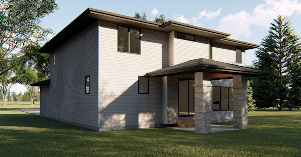 Rear Elevation for House Plan #703442