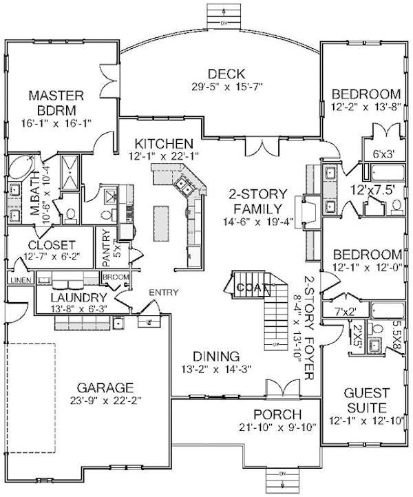 Main Floor Plan for House Plan #728492