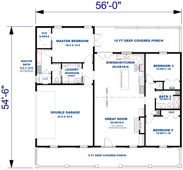 Main Floor Plan for House Plan #430471