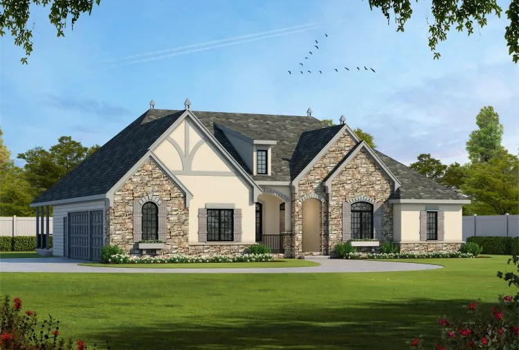 Full Rendering for House Plan #157202